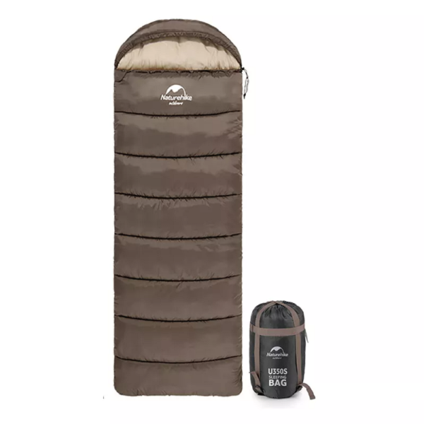 Спальный мешок Naturehike U150 NH20MSD07-G150-L (190+30)х75 см, коричневый